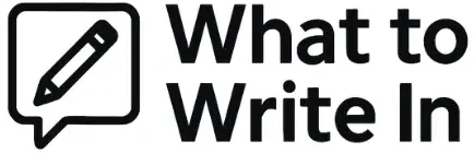 What to Write In